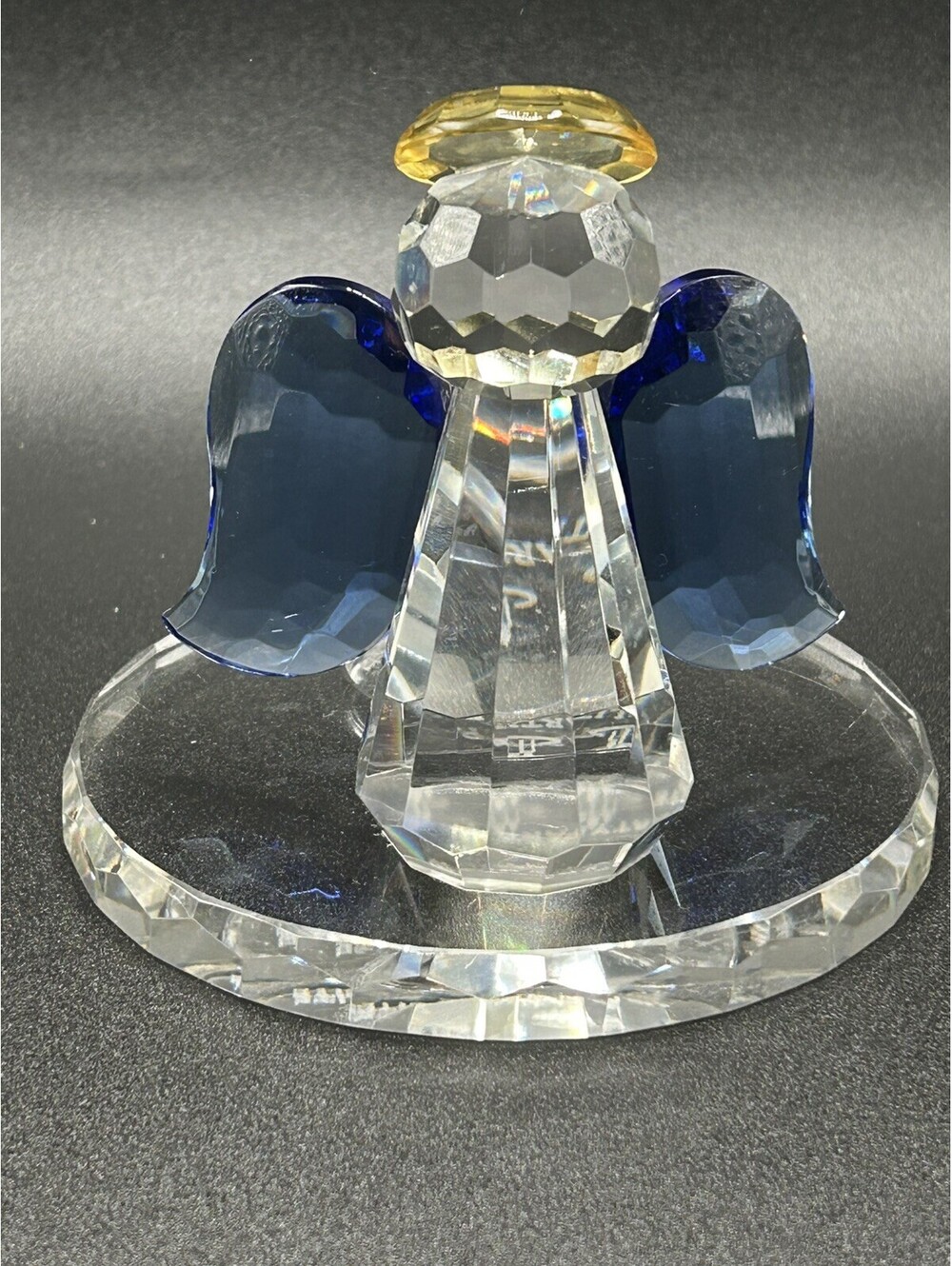 Vintage PartyLite Crystal Angel Candle Holder Faceted Votive Tealight Holder 90s